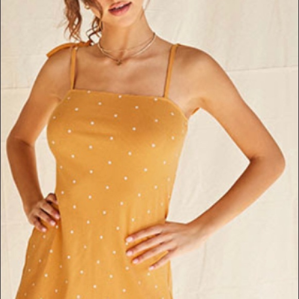 Ribbed polka Dot mini Dress